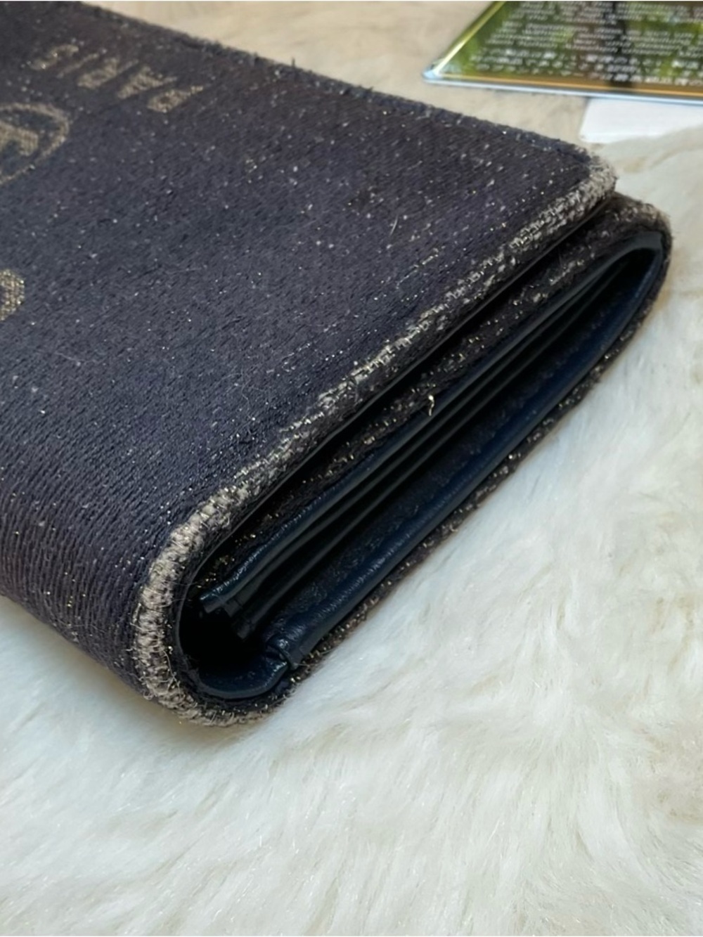 CHANEL Deauville Navy Long Wallet - Picture 6 of 13